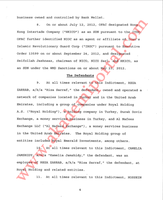 İşte Reza Zarrab iddianamesinde yer alan suçlamalar