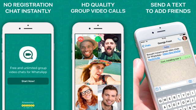 Booyah APP Whatsapp'ta görüntülü görüşme olanağı sağlıyor