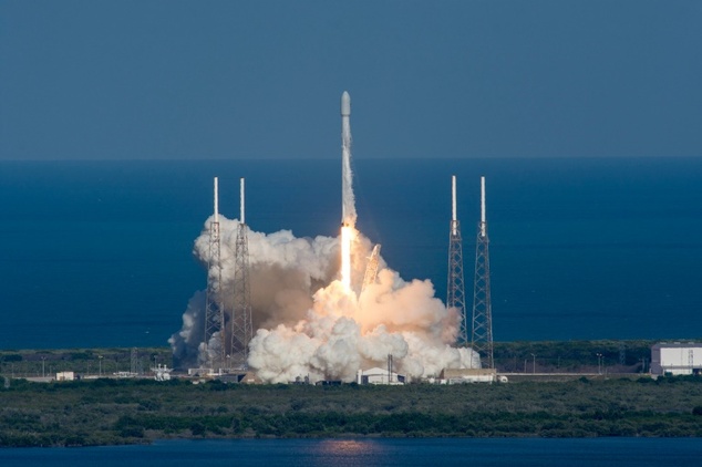 SpaceX launches Asian satellite attempts land rocket SpaceX launches Asian satellite attempts land rocket