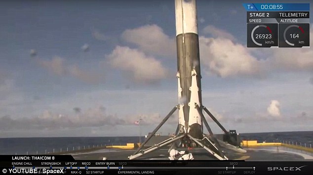 SpaceX launches Asian satellite attempts land rocket SpaceX launches Asian satellite attempts land rocket