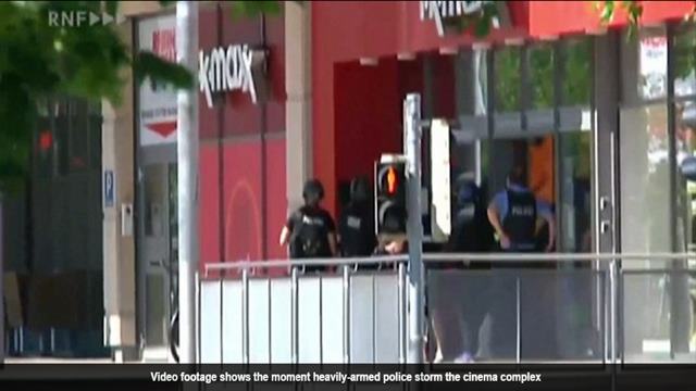 A gunman has been shot dead after opening fire inside a cinema in Western Germany