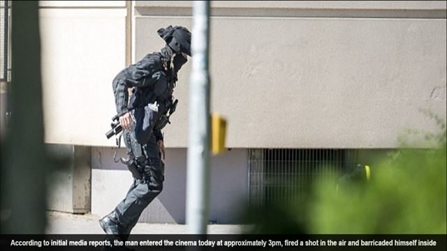 A gunman has been shot dead after opening fire inside a cinema in Western Germany