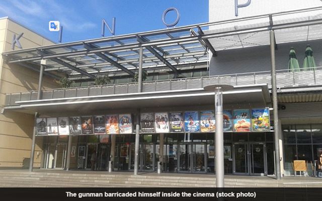 A gunman has been shot dead after opening fire inside a cinema in Western Germany