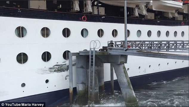 Celebrity Infinity crashes into dock in Ketchikan