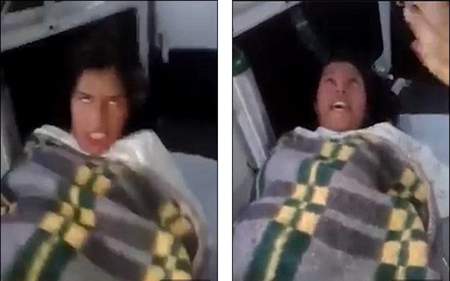Disturbing footage of 'possessed' woman with demonic voice
