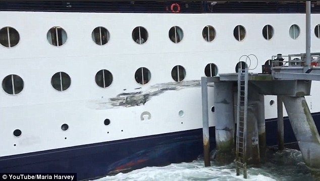 Celebrity Infinity crashes into dock in Ketchikan