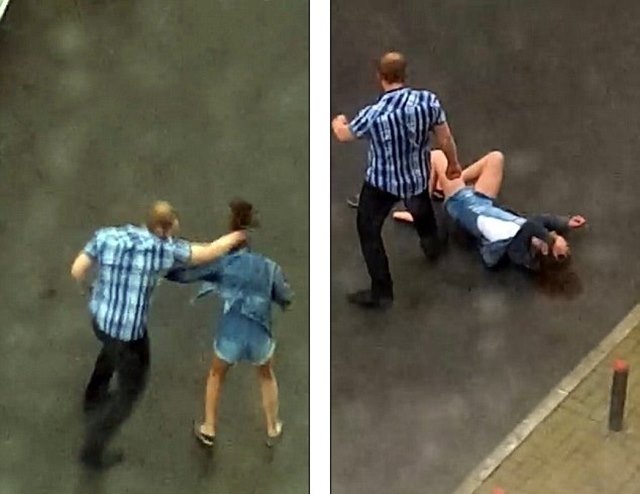 Watch Shocking video shows man punching girlfriend to the floor
