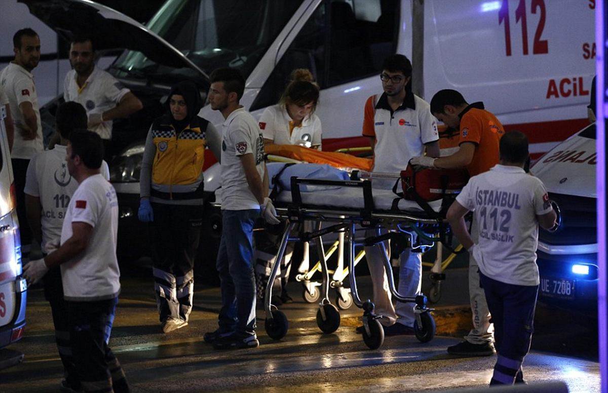 Three suicide bombers kill at least 28 and wound 60 detonating explosive vests in Istanbul airport