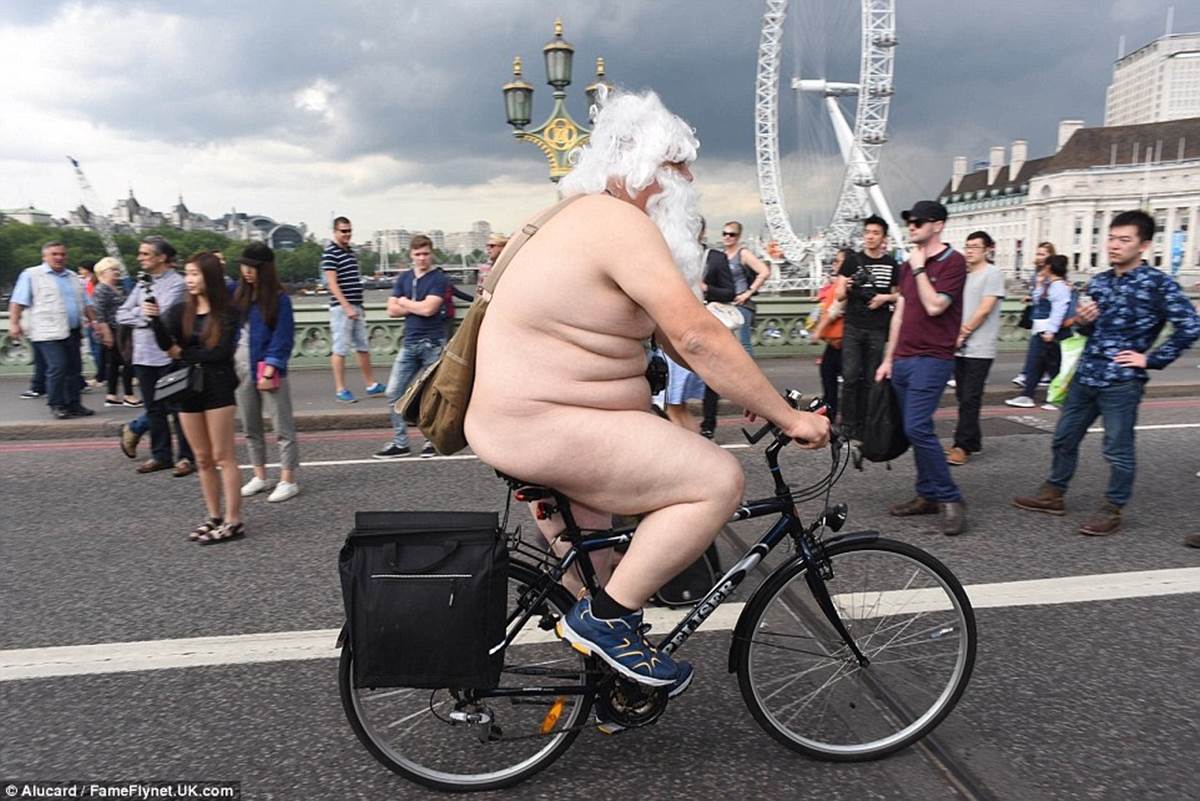 Watch: Hundreds of cyclists ride naked through London in protest against car culture