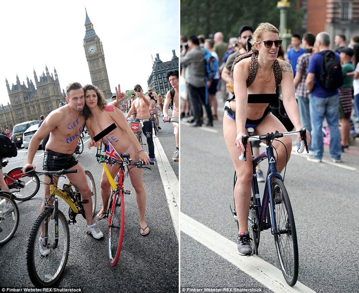 Watch: Hundreds of cyclists ride naked through London in protest against car culture