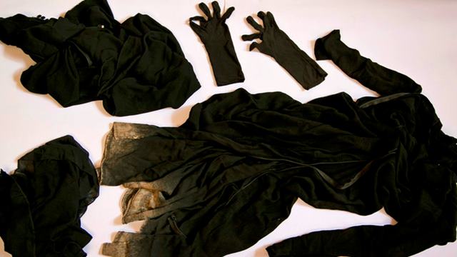 Clothing worn by a Yazidi girl enslaved by ISIS militants, collected by a Yazidi activist to documentcrimes against the community