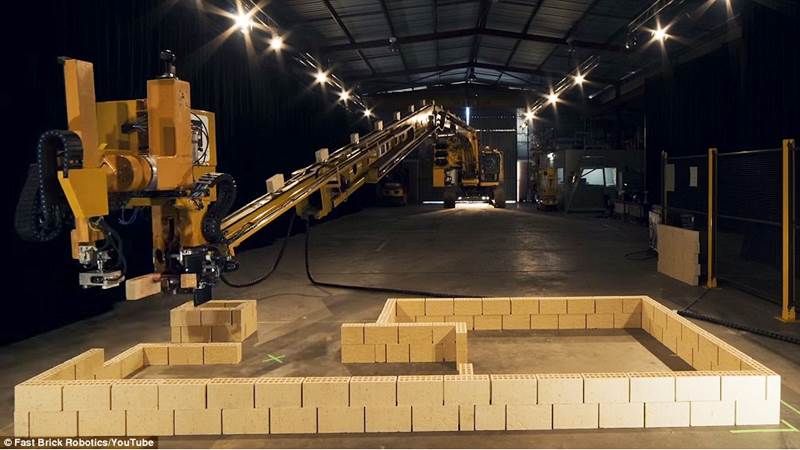 Robot brickie: It can work 24 hours day, and finish an entire house in just two days