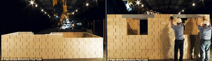 Robot brickie: It can work 24 hours day, and finish an entire house in just two days