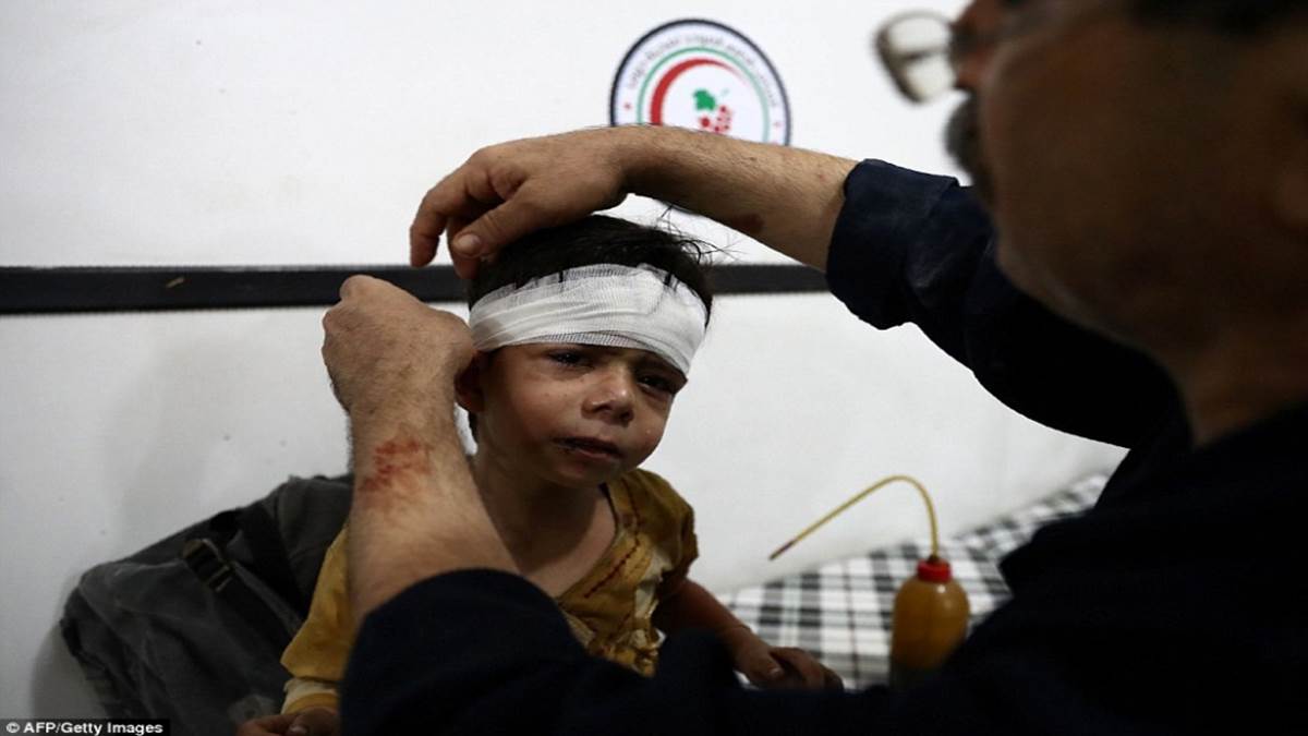 WARNING GRAPHIC CONTENT: Child victims of Syrian war