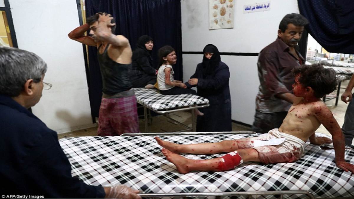 WARNING GRAPHIC CONTENT: Child victims of Syrian war