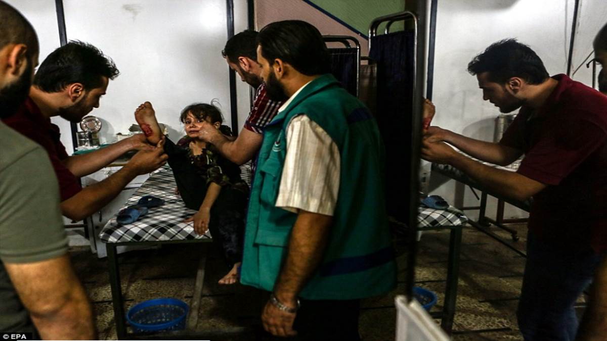 WARNING GRAPHIC CONTENT: Child victims of Syrian war