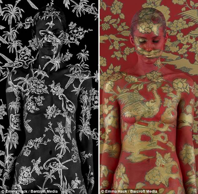 Fotoğraflarla: Çıplak modellerin grafik uyumu