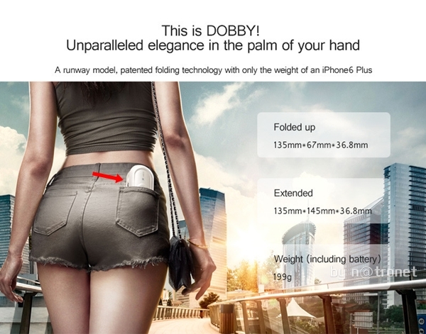 Zerotech dobby mini selfie wifi app kontrol Drone