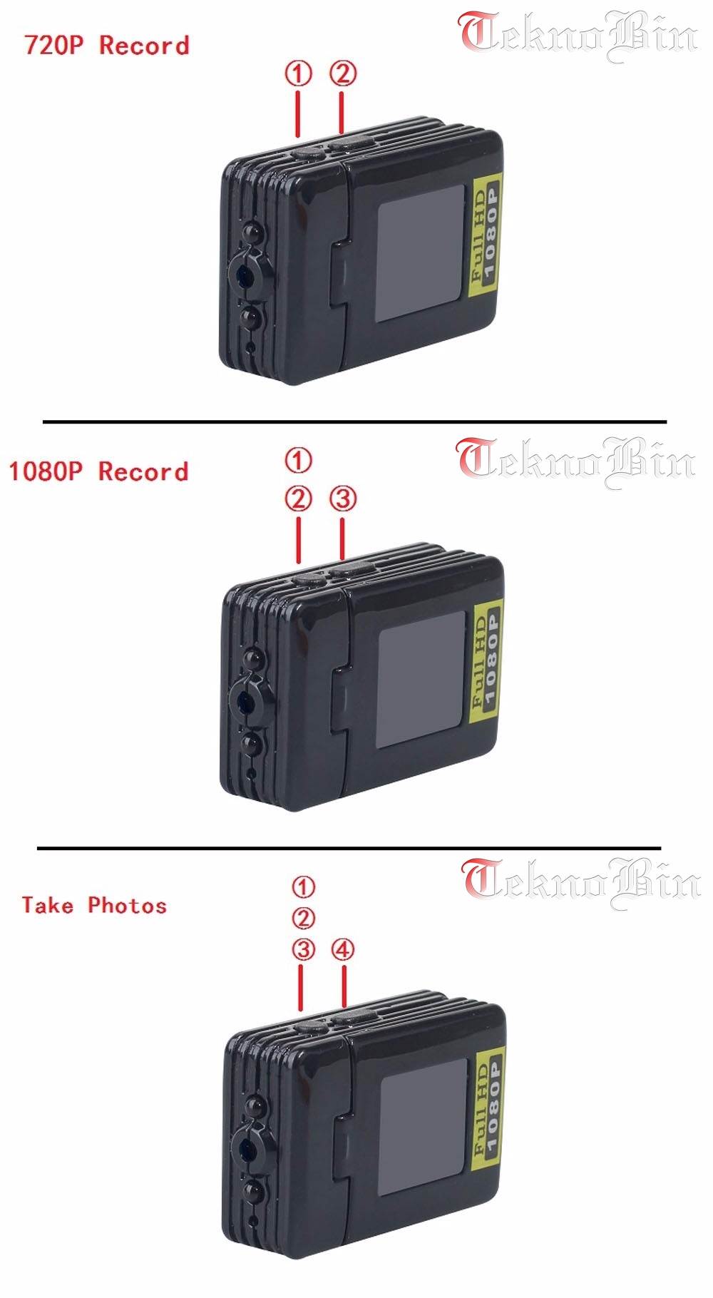 Casus mini mikro kamera: 1080 p hd casus mini kamera kızılötesi gece görüş