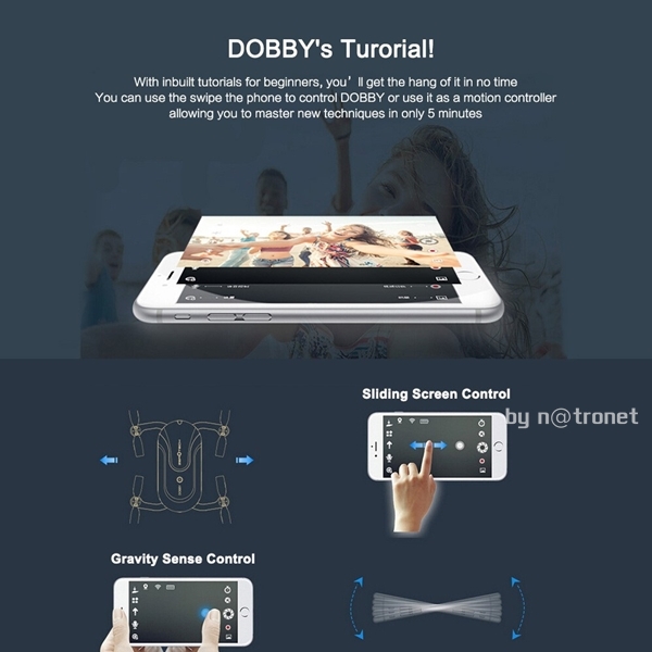 Zerotech dobby mini selfie wifi app kontrol Drone