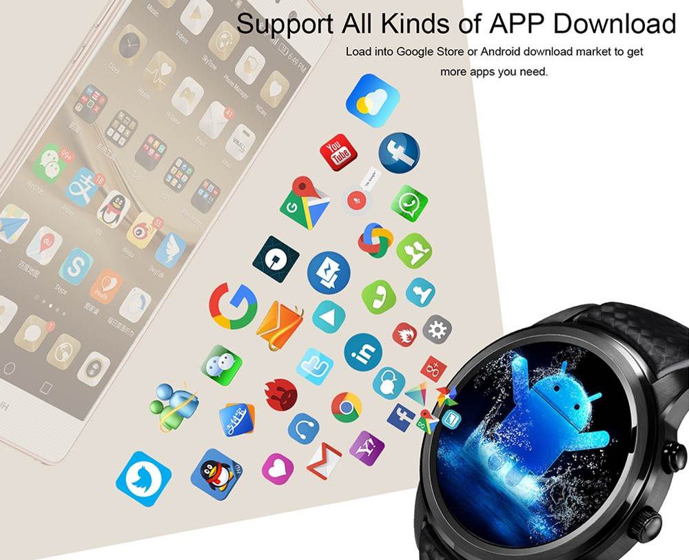 Akıllı Saat LEMFO LEM5 iPhone iOS -Android telefonlar için