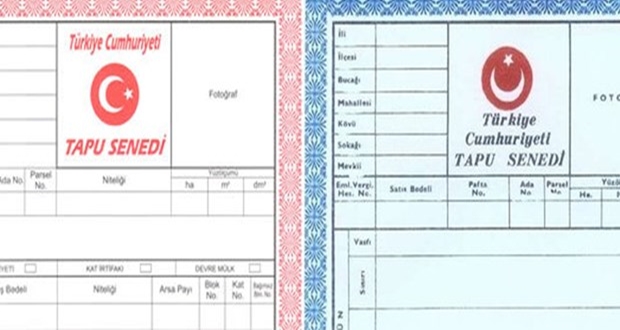 Bunu biliyormuydunuz ? Tapu senedi neden 2 renk