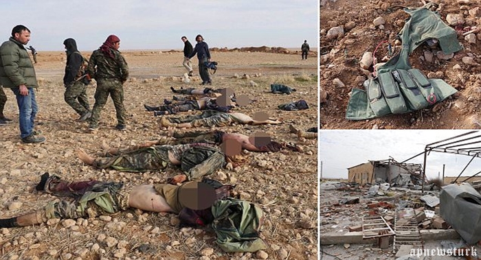 Discarded suicide vests, lines of dead ISIS fighters and buildings smashed apart by airstrikes: Pictures from Syrian front line show reality of the fight Britain is joining