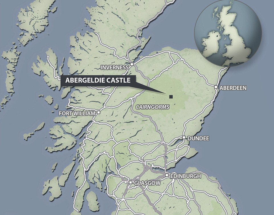 Calamity castle: Queen's neighbour flees 450-year-old home next to Balmoral which was left teetering on brink by rising flood waters as storms uncover 130-year-old ship wreck off Cornish coast
