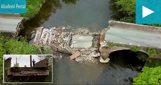 Drone captures collapsed 18th century Eastham Bridge Drone captures collapsed 18th century Eastham Bridge