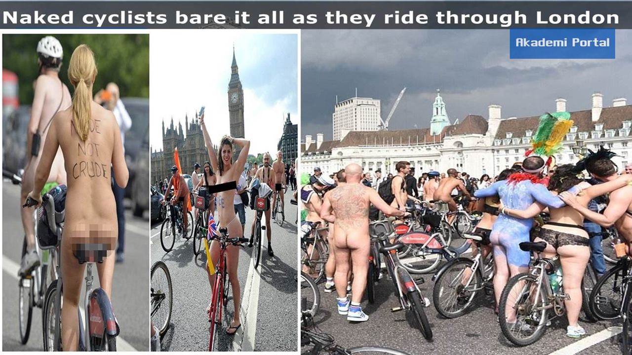 Watch: Hundreds of cyclists ride naked through London in protest against car culture