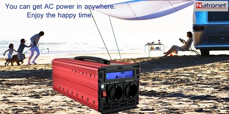 6000 Watt invertör: LCD dijital invertör dönüştürücü