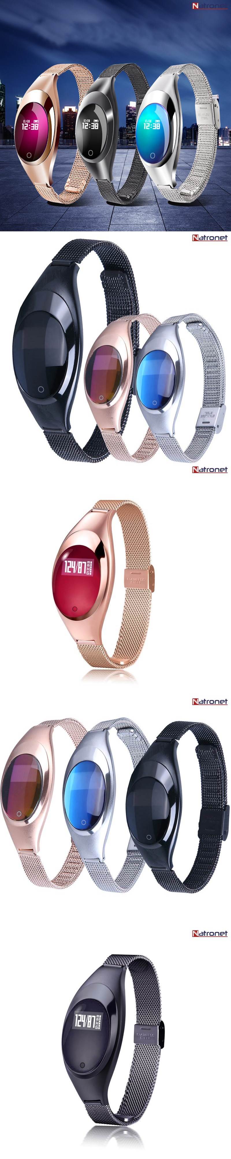 Kadın moda akıllı bileklikler Oksijen Kan Basıncı Nabız Pedometre takibi Kadın moda akıllı bileklikler Oksijen Kan Basıncı Nabız Pedometre takibi