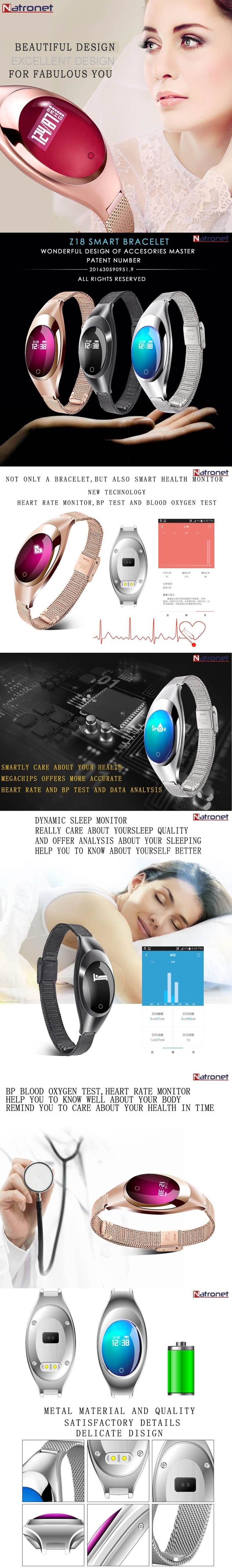 Kadın moda akıllı bileklikler Oksijen Kan Basıncı Nabız Pedometre takibi Kadın moda akıllı bileklikler Oksijen Kan Basıncı Nabız Pedometre takibi