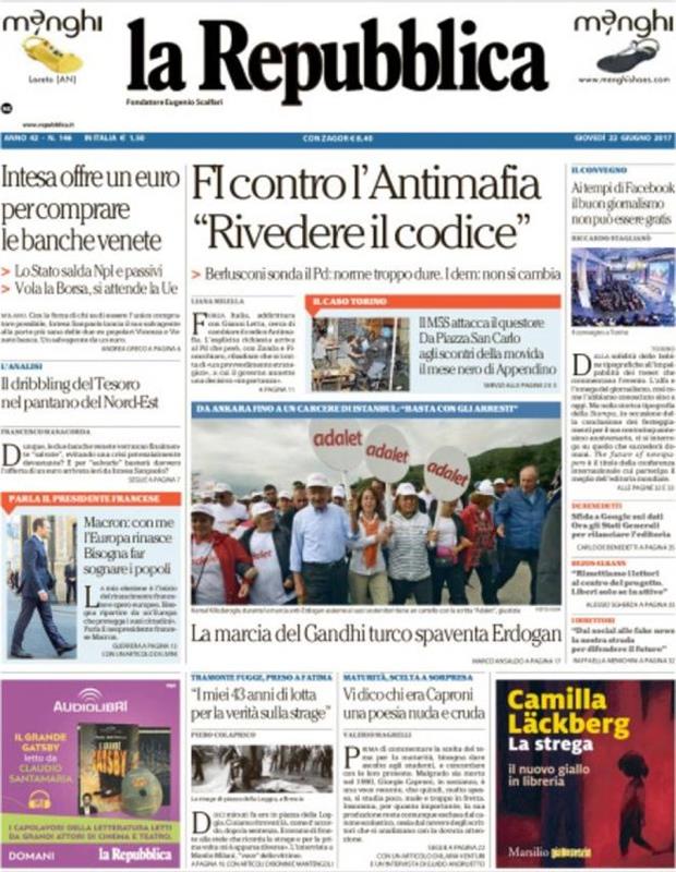 La Repubblica, Kılıçdaroğlu için:"Türk Gandi'nin yürüyüşü Erdoğan'ı korkutuyor"