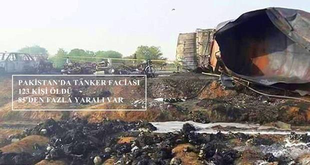 Pakistan'da devrilen tankerin alev alması üzerine en az 123 kişi öldü Pakistan'da devrilen tankerin alev alması üzerine en az 123 kişi öldü