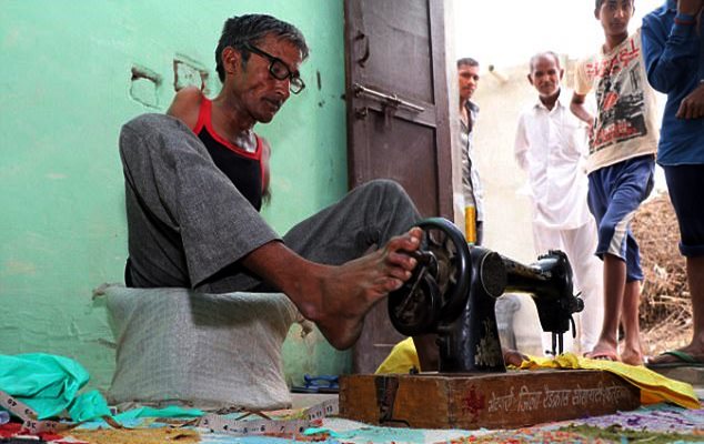 Watch: Courageous man born with no arms becomes professional tailor