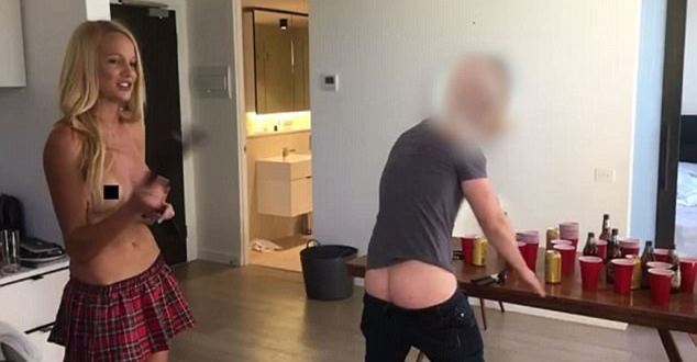 EXCLUSIVE:The Bachelor's Leah whips mystery man's bare buttocks
