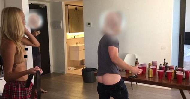 EXCLUSIVE:The Bachelor's Leah whips mystery man's bare buttocks