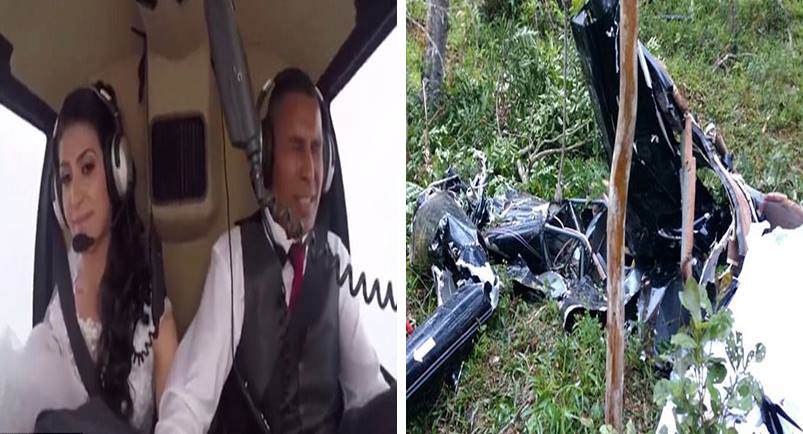 Tragic moment a bride dies in a horrific helicopter crash Video Tragic moment a bride dies in a horrific helicopter crash Video