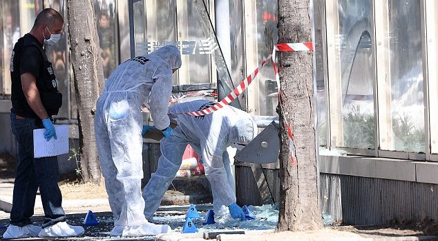 BREAKING NEWS: Moments after a car crashes into bus stop in Marseille
