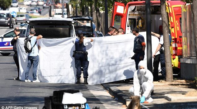 BREAKING NEWS: Moments after a car crashes into bus stop in Marseille