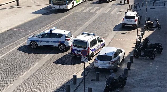 BREAKING NEWS: Moments after a car crashes into bus stop in Marseille