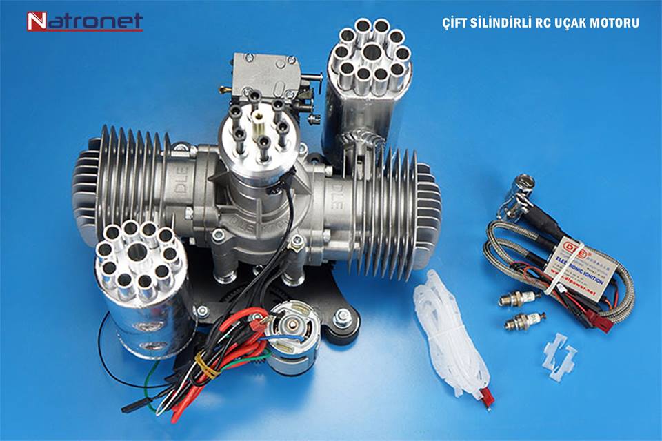 RC Çift Silindirli 170m Uçak Motorları