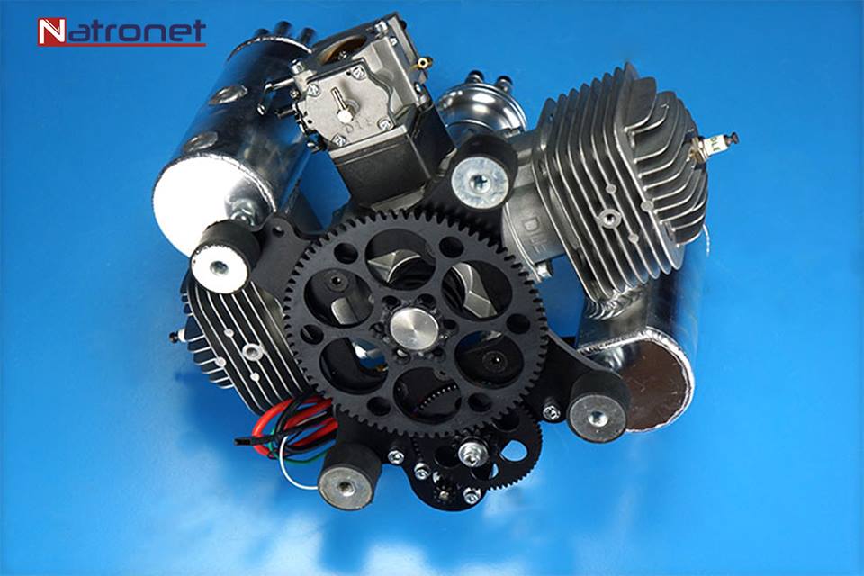 RC Çift Silindirli 170m Uçak Motorları