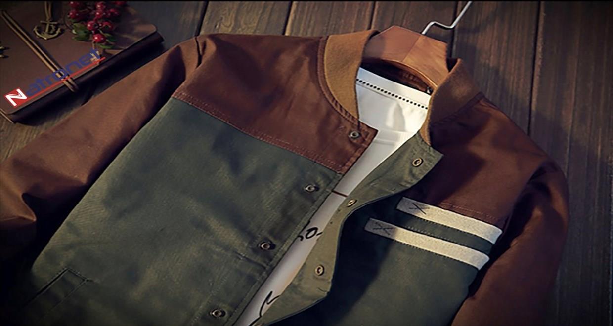 Furino Jacket: Yeşil ve Kahverengi Beyzbol Ceket İtalyan Tasarım