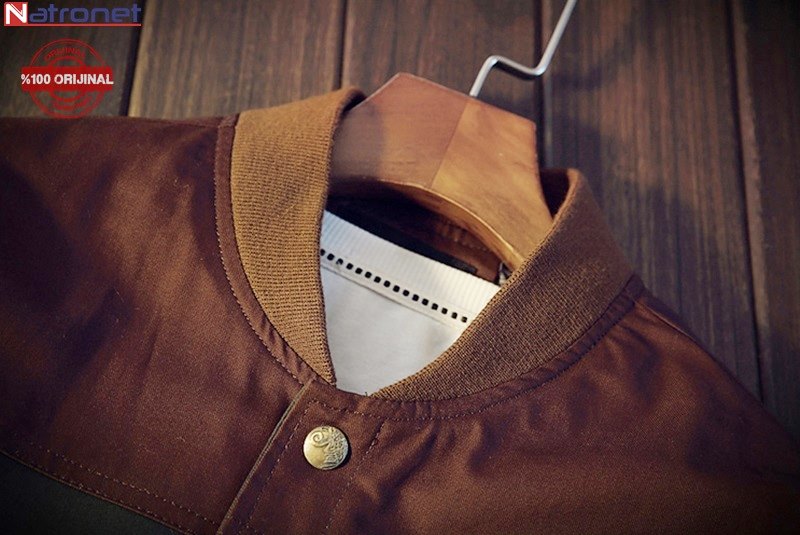 Furino Jacket: Yeşil ve Kahverengi Beyzbol Ceket İtalyan Tasarım