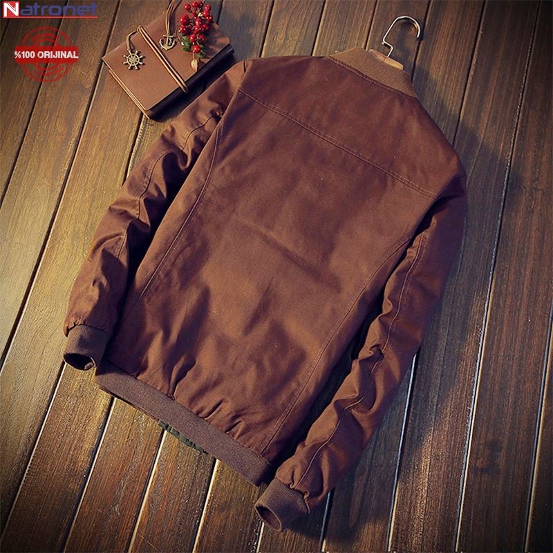 Furino Jacket: Yeşil ve Kahverengi Beyzbol Ceket İtalyan Tasarım