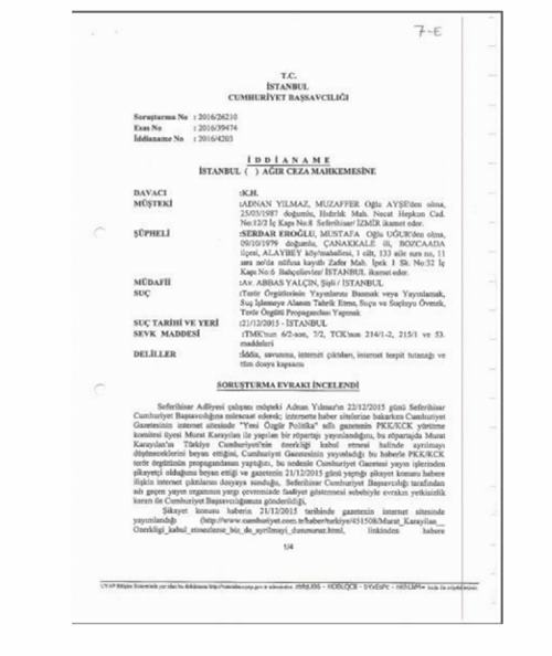 Gazeteci Ahmet Şık'ın savunmasının tam metni