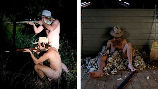 Farmer: Farmer strips down and has a shower with grains