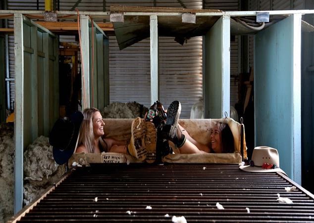 Farmer: Farmer strips down and has a shower with grains